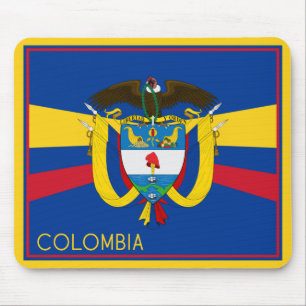 Tapis De Souris Drapeau Et Armoiries De Colombie