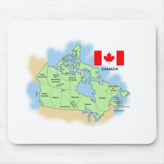 Tapis De Souris Drapeau et carte du Canada (Devant)
