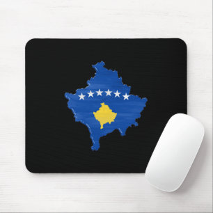 Tapis De Souris Drapeau et carte du Kosovo