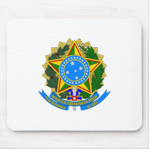 Tapis De Souris drapeau étoile emblème symbole armoiries pays Brés