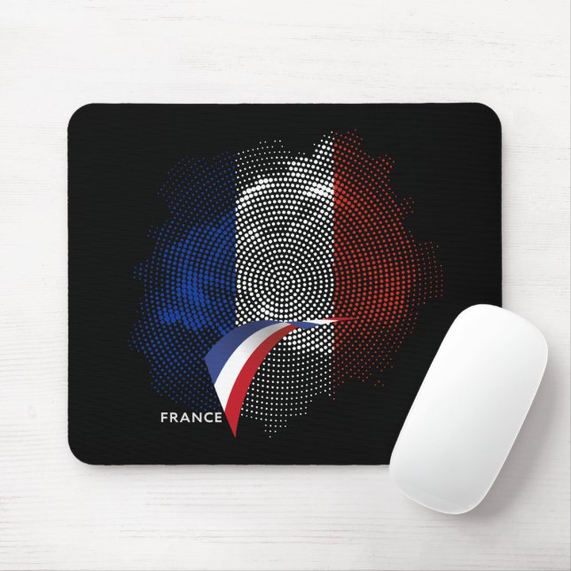Tapis De Souris Drapeau français (Avec souris)