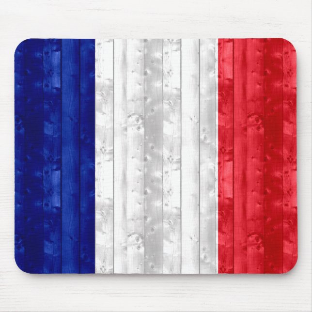 Tapis De Souris Drapeau français en bois (Devant)