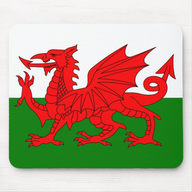 Tapis De Souris Drapeau gallois dragon rouge gallois (Devant)