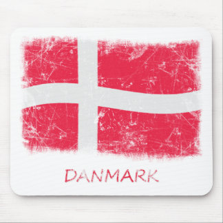 Tapis De Souris Drapeau grunge du Danemark