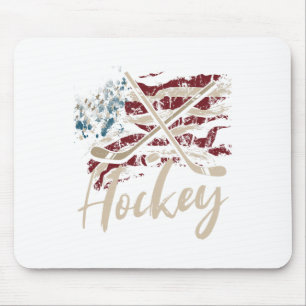 Tapis De Souris Drapeau Hockey Le Juillet Patriotique Amateur De S