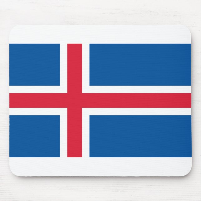 Tapis De Souris Drapeau Islande (Devant)