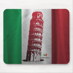 Tapis De Souris Drapeau italien avec une pointe de Pise Mouse Pad