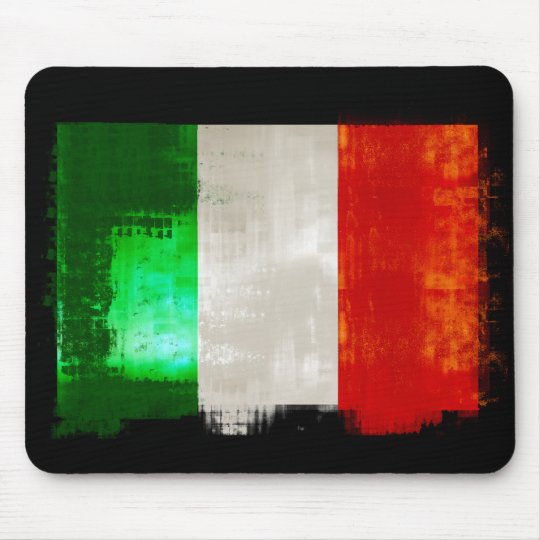 Tapis De Souris Drapeau Italien Grunge Style Vintage De L Italie Zazzle Fr