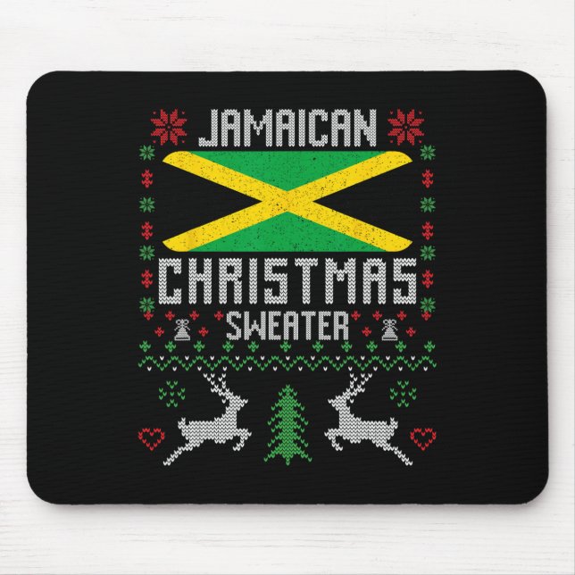 Tapis De Souris Drapeau jamaïcain Sweat de Noël (Devant)