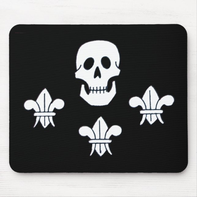 TAPIS DE SOURIS DRAPEAU JOLLY ROGER ET TROIS LIEUX (Devant)