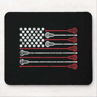 Tapis De Souris Drapeau Lacrosse USA