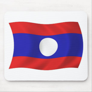 Tapis De Souris Drapeau laotien Mousepad