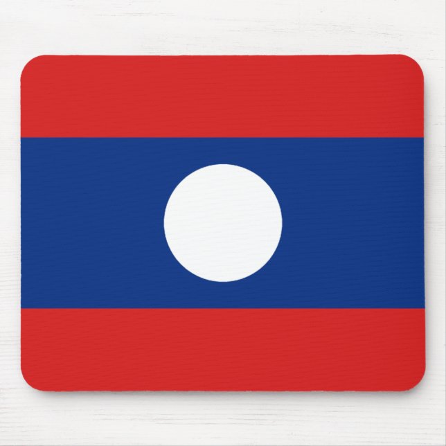 Tapis De Souris Drapeau laotien Mousepad (Devant)
