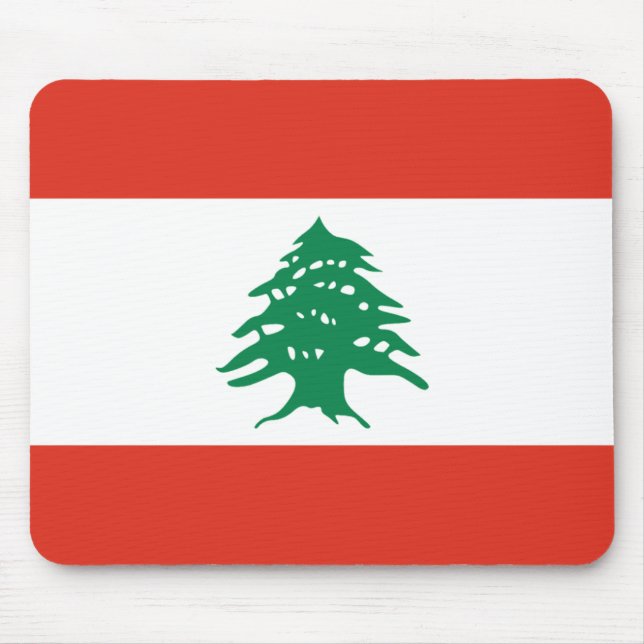 Tapis De Souris Drapeau libanais Mousepad (Devant)