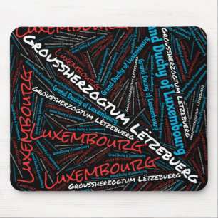 Tapis De Souris Drapeau luxembourgeois colorés Patriotique