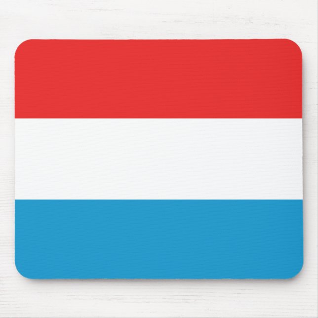 Tapis De Souris Drapeau luxembourgeois Mousepad (Devant)