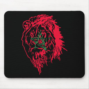 Tapis De Souris Drapeau marocain américain maure Supporter de foot