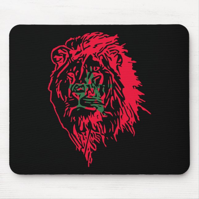 Tapis De Souris Drapeau marocain américain maure Supporter de foot (Devant)