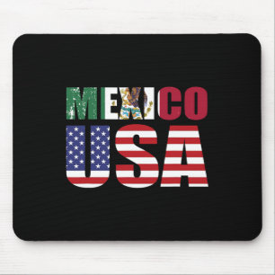 Tapis De Souris Drapeau mexicain américain Drapeau mexicain