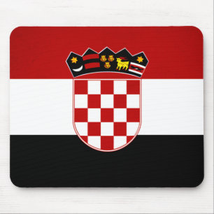 Tapis De Souris Drapeau monochrome de la Croatie