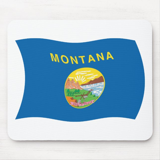 Tapis De Souris Drapeau Montana Mousepad (Devant)
