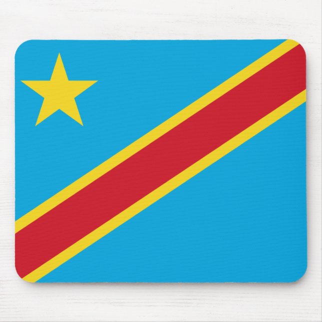 Tapis De Souris Drapeau Mousepad de Congo-Kinshasa (Devant)