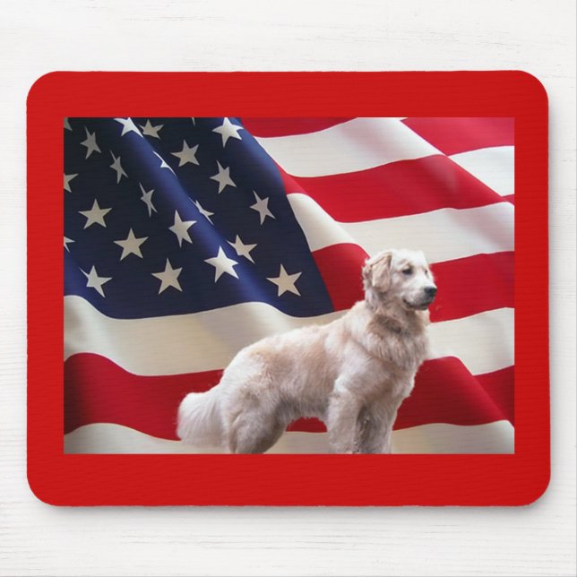 Tapis De Souris Drapeau Mousepad de golden retriever (Devant)