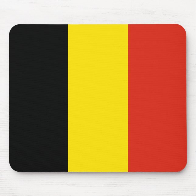Tapis De Souris Drapeau Mousepad de la Belgique (Devant)