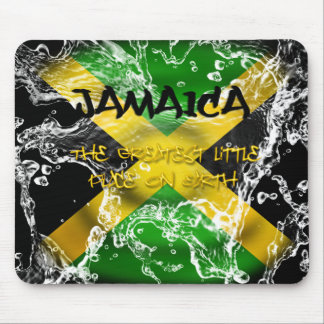 Tapis De Souris Drapeau Mousepad de la Jamaïque éclaboussé pareau