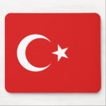 Tapis De Souris Drapeau Mousepad de la Turquie<br><div class="desc">Cette conception de mousepad comporte simplement le drapeau turc. Une grande manière de rappeler la Turquie tandis qu'à l'ordinateur.</div>