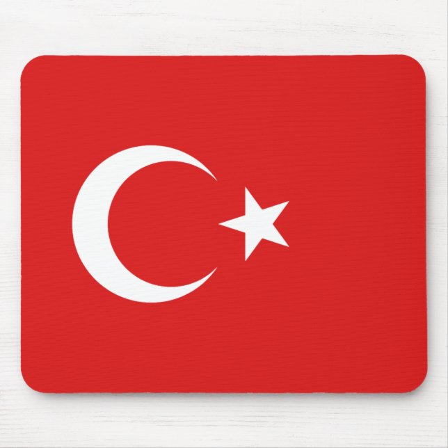 Tapis De Souris Drapeau Mousepad de la Turquie (Devant)