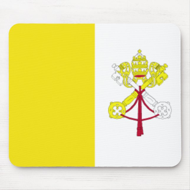Tapis De Souris Drapeau Mousepad de Ville du Vatican (Devant)