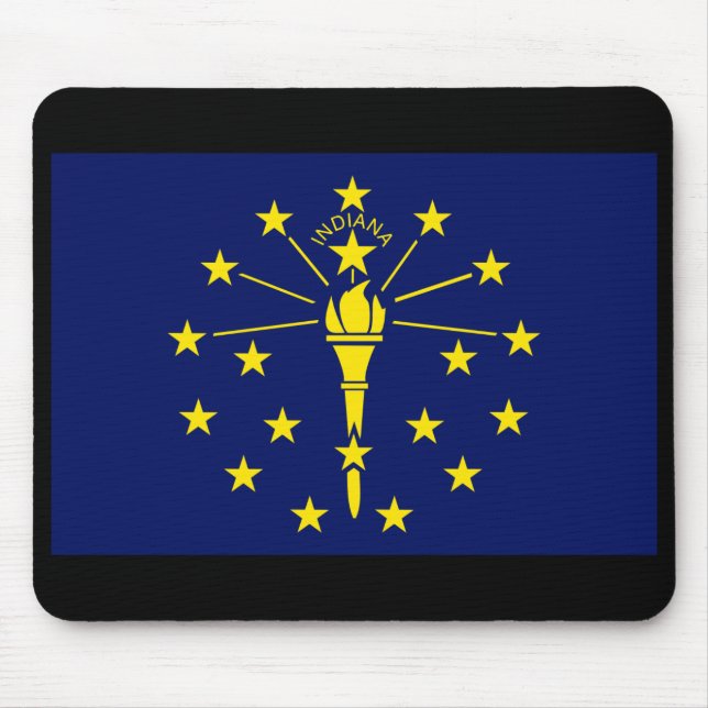 Tapis De Souris Drapeau Mousepad d'état de l'Indiana (Devant)