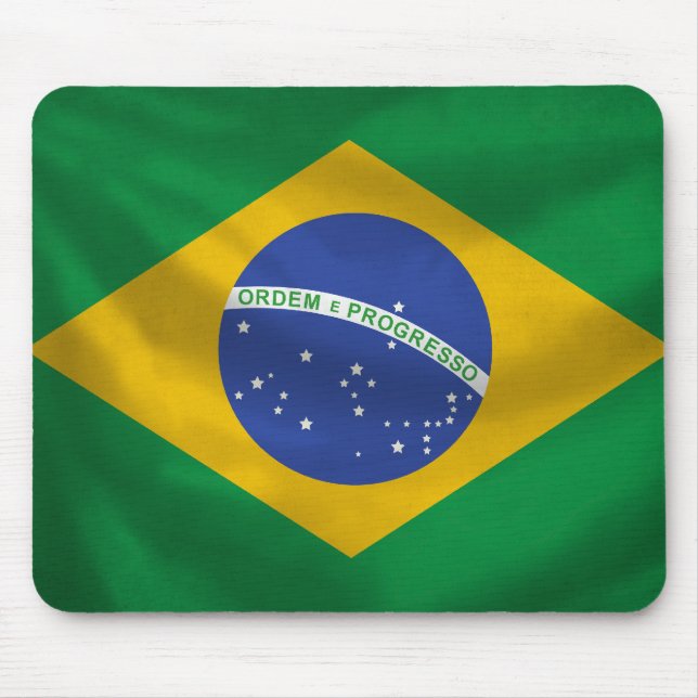 Tapis De Souris Drapeau Mousepad du Brésil (Devant)
