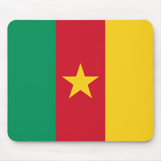 Tapis De Souris Drapeau Mousepad du Cameroun (Devant)