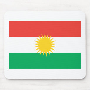 Tapis De Souris Drapeau Mousepad du Kurdistan