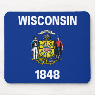 Tapis De Souris Drapeau Mousepad du Wisconsin