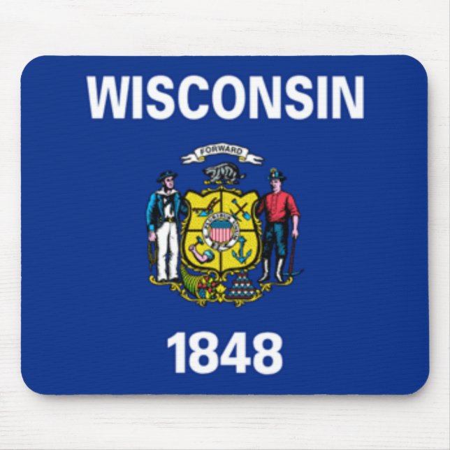 Tapis De Souris Drapeau Mousepad du Wisconsin (Devant)