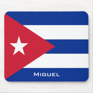 Tapis De Souris Drapeau national de Cuba avec votre nom