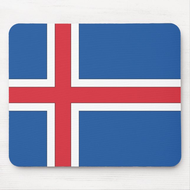Tapis De Souris Drapeau national d'Islande (Devant)