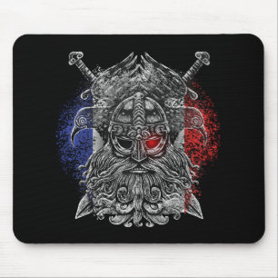 Tapis De Souris Drapeau Odin ravens épées Viking Mythologie