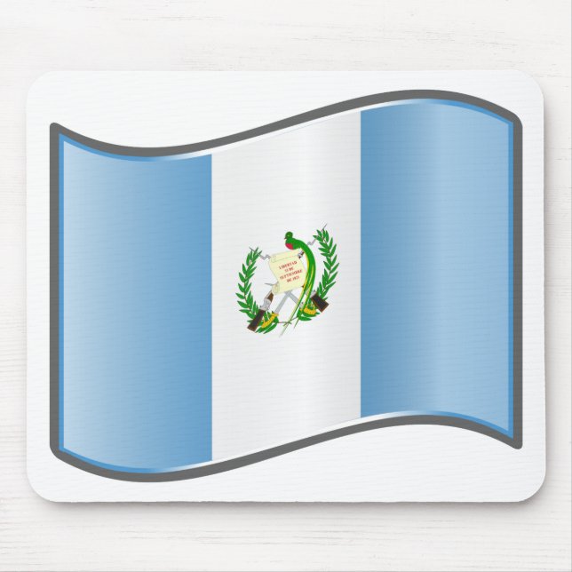 Tapis De Souris Drapeau ondulé du Guatemala (Devant)