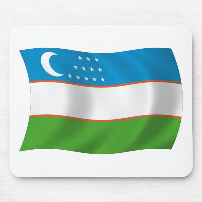 Tapis De Souris Drapeau ouzbek Mousepad (Devant)