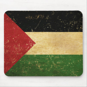 Tapis De Souris Drapeau palestinien Vintage Grunge