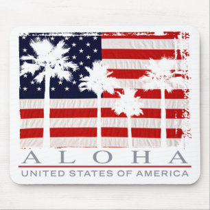 Tapis De Souris Drapeau Palm USA Mousepad