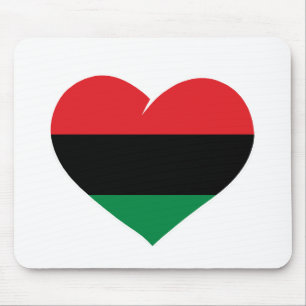 Tapis De Souris drapeau panafricain cœur histoire noire afro-améri