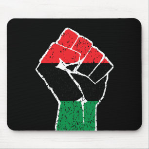 Tapis De Souris Drapeau panafricain Poing, Histoire noire afro-amé