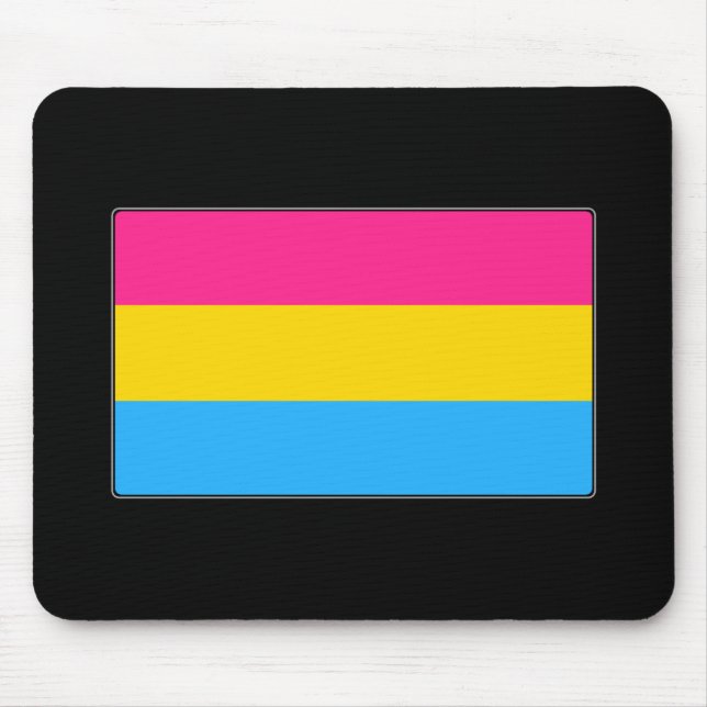 Tapis De Souris Drapeau Pansexual de fierté (Devant)