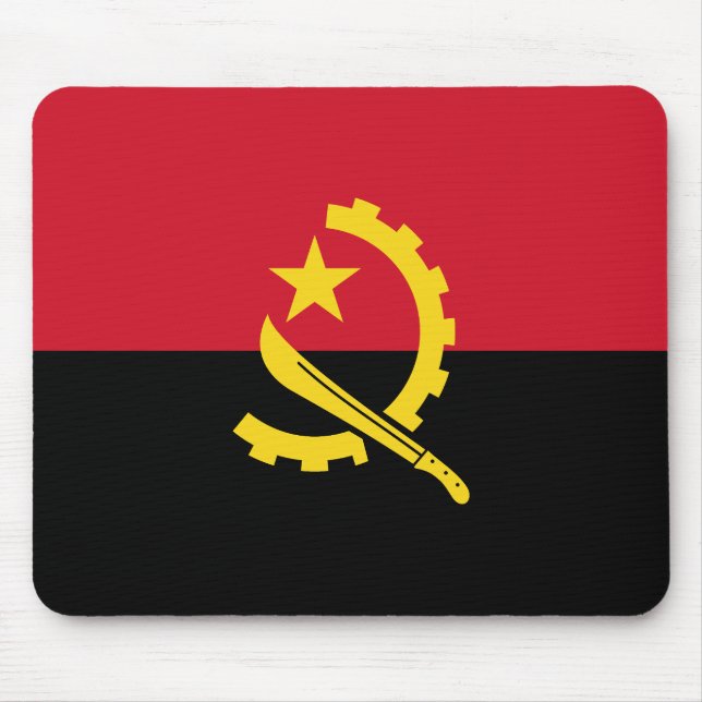 Tapis De Souris Drapeau patriotique angolais (Devant)