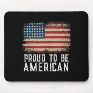 Tapis De Souris Drapeau patriotique des États-Unis Fière d'être un